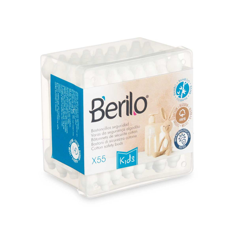 BOÎTE DE 55 COTONS-TIGES BAMBOU POUR BÉBÉS