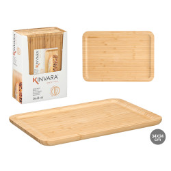 PLATEAU RECTANGULAIRE BAMBOU 34X24CM