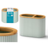 PORTACEPILLOS RAYAS DOBLE BAMBU MENTA