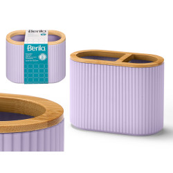 PORTACEPILLOS RAYAS DOBLE BAMBU LILA
