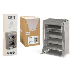 5 SHELVES SHOE RACK GREY