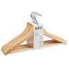 SET 8 CINTRES EN BOIS NATUREL