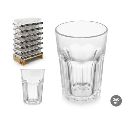 BICCHIERE DI VETRO TRASPARENTE 360ML DISPLAY