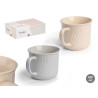 TASSE PETIT DÉJEUNER ASSORT 2 COUL CLAIRES 450ML