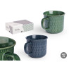 BREAKFAST MUG ASSORTED 2 DARK COLOURS 450ML