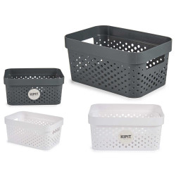 STORAGE BASKET M SET 2 COLORS CIRCLES 