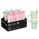 VERRE POIGNÉE PAILLE ROSE MENTHE 1200ML ASSORT