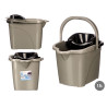 SECCHIO PULIZIA 15L NERO GRIGIO