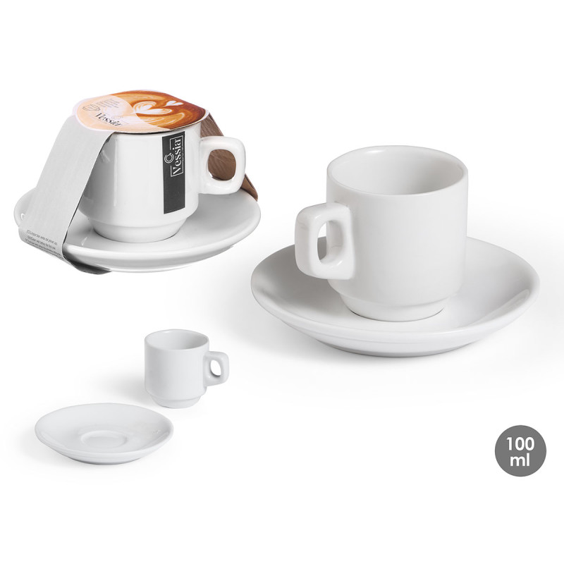 COFFEE CUP SAUCER PORCELAIN 100ML