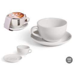 TAZZA DA CAFFÈ PIATTINO IN PORCELLANA 350ML