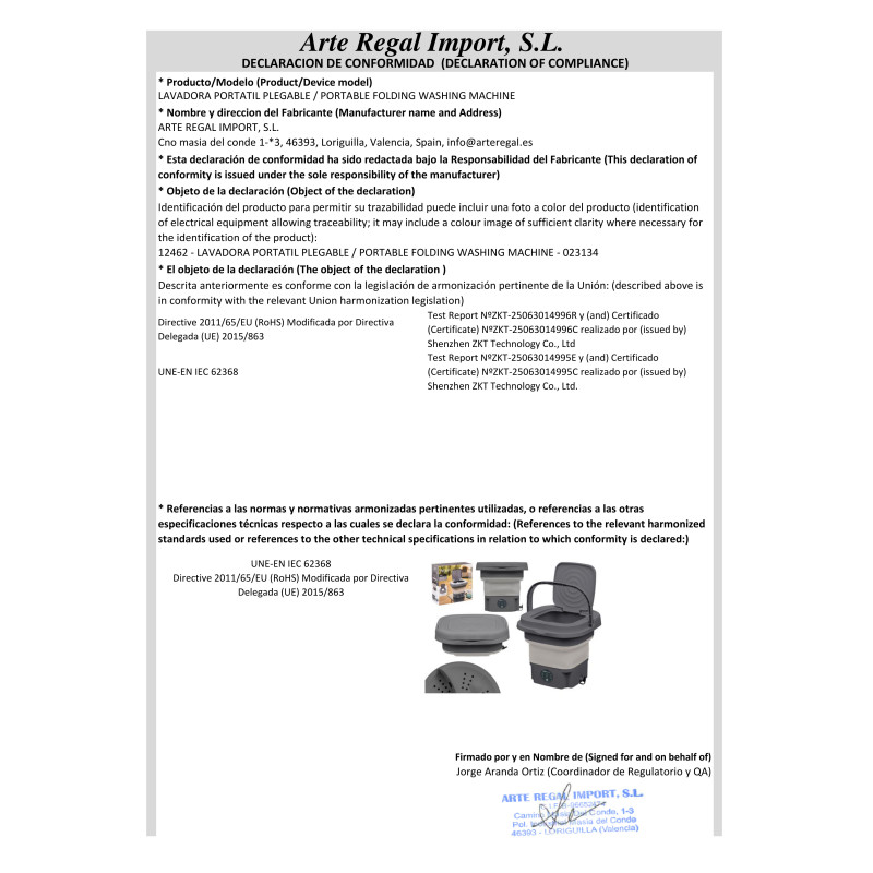 LAVADORA PORTATIL PLEGABLE