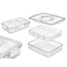 HERMETIC WHITE HANDLE BOX 8 ORGANIZERS 3,2L