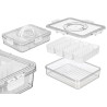 HERMETIC WHITE HANDLE BOX 4 ORGANIZERS 3,2L