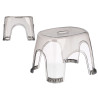 TABOURET GRIS FUMÉE