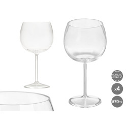 SET 4 TAZZE ACRILICHE 570ML