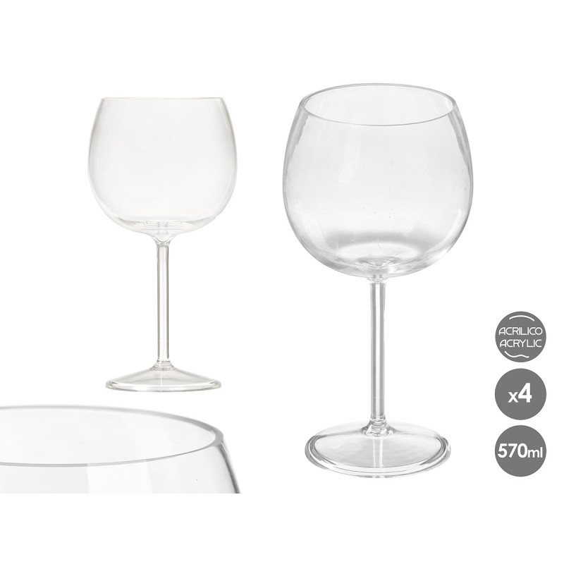 SET 4 COPAS 570ML ACRILICO