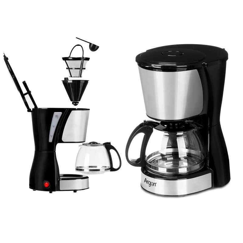 COFFEE MAKER GLASS FILTER 6 CUPS 750ML 550W