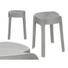 ROUND PLASTIC STOOL GRAY