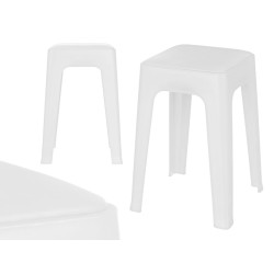 BANCO DE PLÁSTICO ALMOFADADO BRANCO