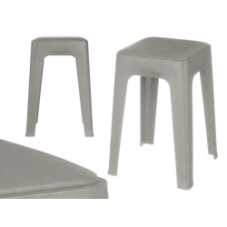 SGABELLO IN PLASTICA IMBOTTITO GRIGIO