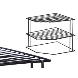 CORNER SHELF 2 SHELVES BLACK