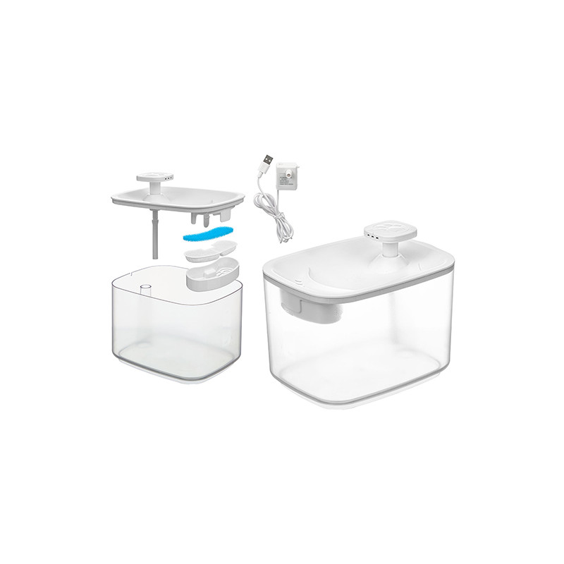 FONTAINE RECTANGULAIRE ANIMAUX COMPAGNIE 2,5L