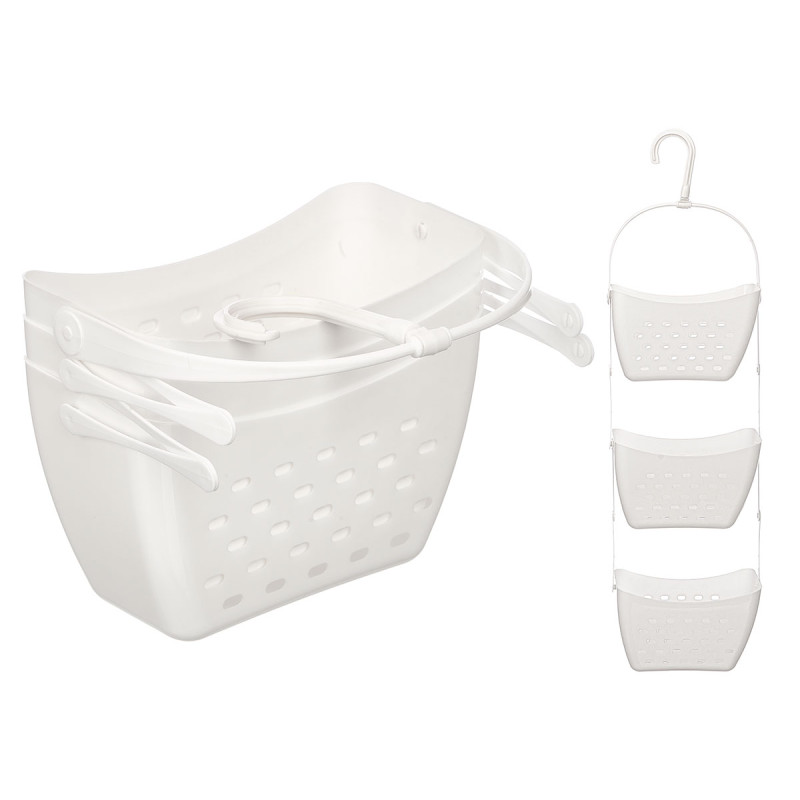 ENSEMBLE 3 PANIERS SUSPENDUS SALLE BAIN. VEUILLEZ