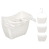 SET 3 CESTA ORGANIZADORA BAÑO COLGAR BLANCA