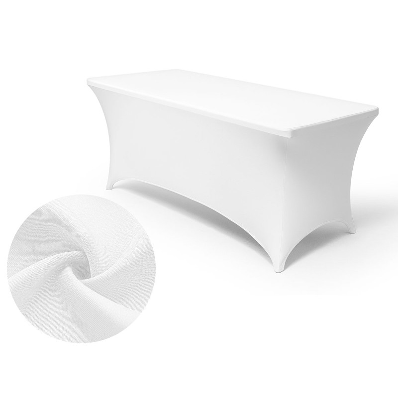 WHITE ADJUSTABLE TABLE COVER
