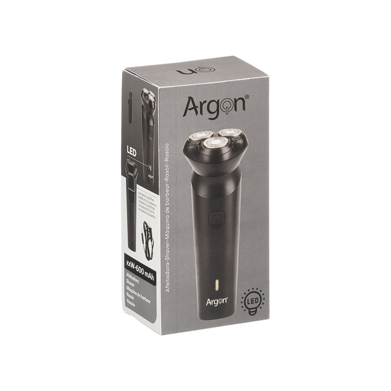 AFEITADORA 3 CABEZALES NEGRA 600MAH USB 
