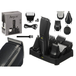 SET TAGLIACAPELLI 12 ACC SUPPORTO NERO 600MAH USB
