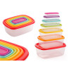 SET 7 BOITES A LUNCH RECTANGULAIRES PLASTIQUE