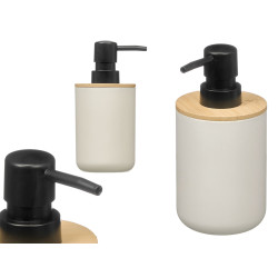 WHITE BAMBOO PLASTIC DISPENSER