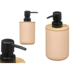 DOSIFICADOR PLASTICO BAMBU BEIGE