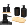 SET DOSIFICADOR VASO BASE BAMBU NEGRO