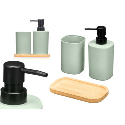 SET DISPENSER TAZZA BASE BAMBU MENTA