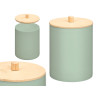 BOTE PLASTICO TAPA BAMBU MENTA