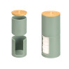 GREEN BAMBOO DOUBLE LID PLASTIC CANISTER