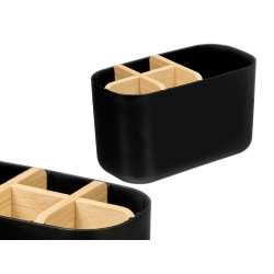 ORGANIZER PLASTICA BAMBU 5 FORI NERO