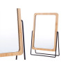 SPECCHIO BAMBU SUPPORTO METALLO NERO