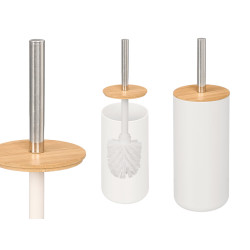 ESCOBILLERO PLASTICO BAMBU BLANCO