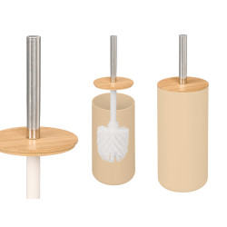 ESCOBILLERO PLASTICO BAMBU BEIGE