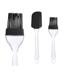 SET 3 BRUSH TONGE UTENSILS