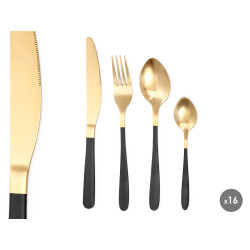 SET 16 UTENSILI IN ORO NERO