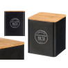 VASETTO QUADRATO BAMBU COPERCHIO PASTA NERO