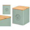 TARRO CUADRADO TAPA BAMBU VERDE MENTA