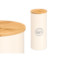 TALL JAR BAMBOO LID SPAGHETTI SPAGHETTI CREAM