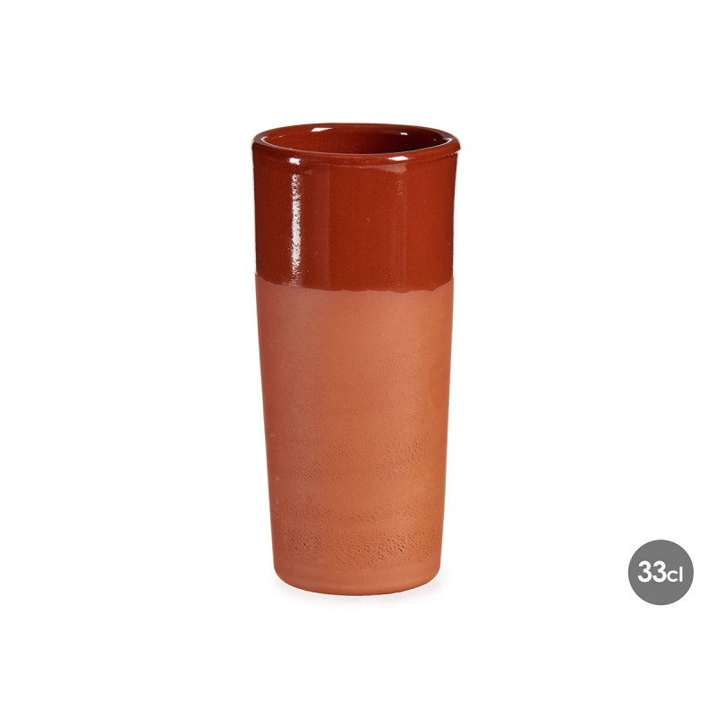 BICCHIERE TUBO TERRACOTA 330ML 