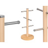 SOPORTE 6 TAZAS BASE BAMBU CREMA