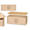 BREAD BOX BEIGE BAMBOO LID